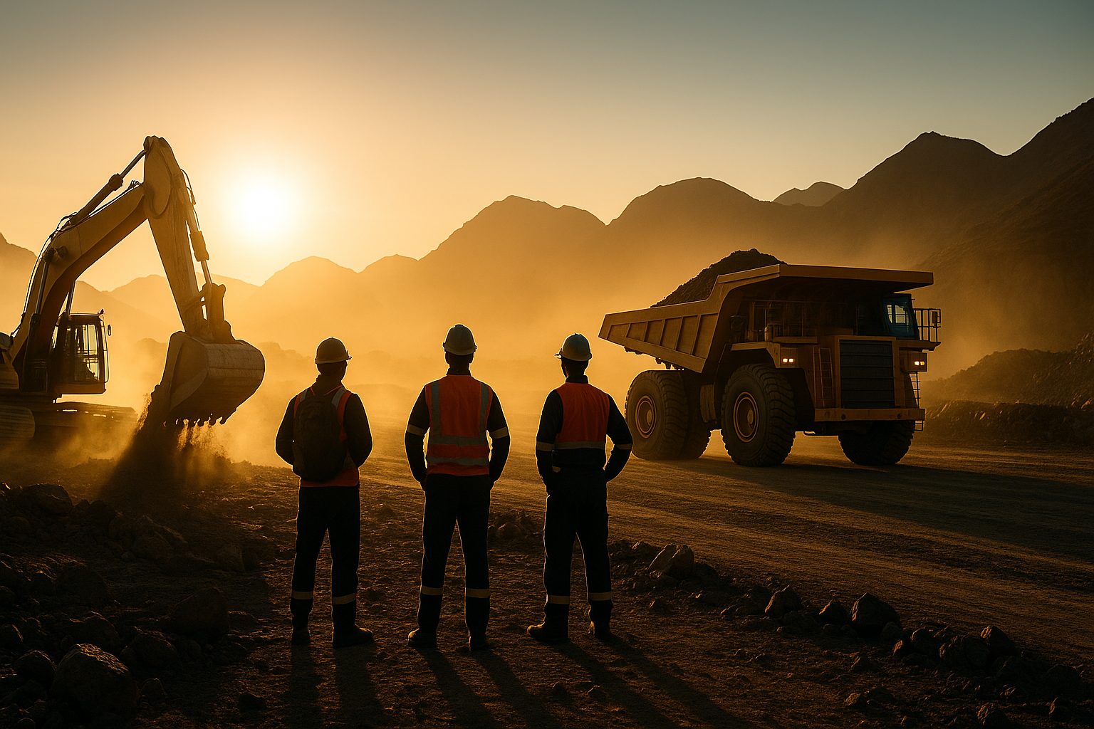 Open pit mining operation